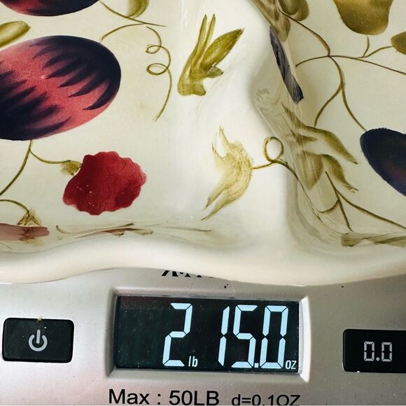 Vintage Versatile Ceramic Sectioned Platter Serving Tray Fruit Pattern - Picture 16 of 16